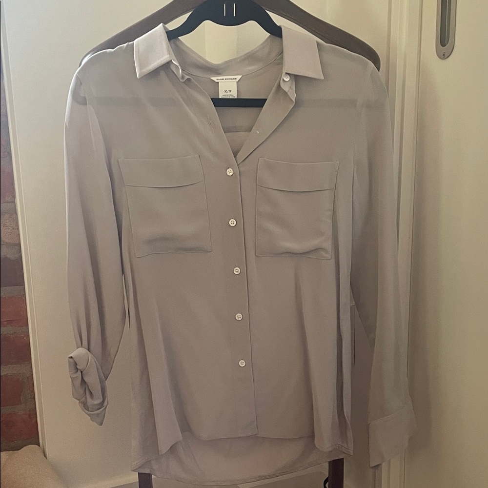 Club Monaco Light Taupe Button-Down Shirt